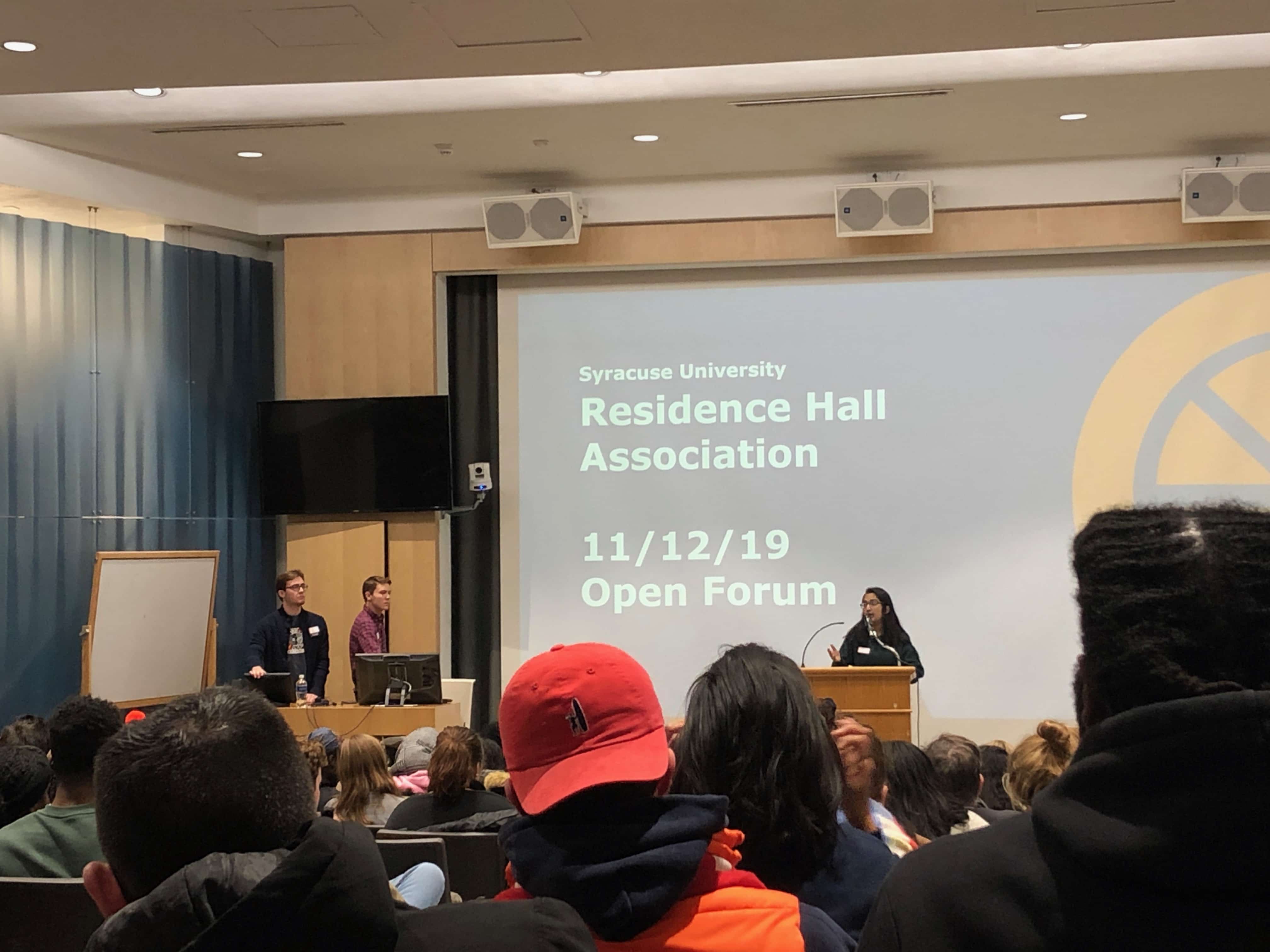Residence Hall Association Open forum on Nov. 12, 2019