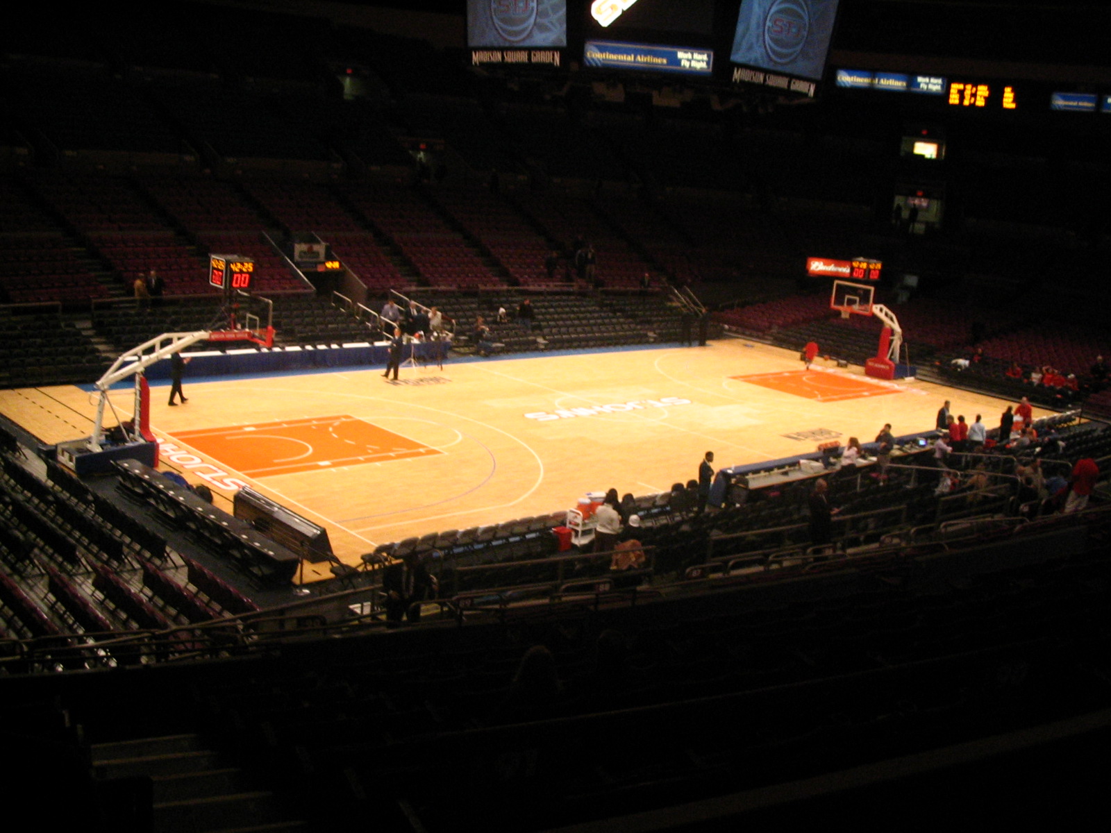 Madison. Square Garden empty basketball court