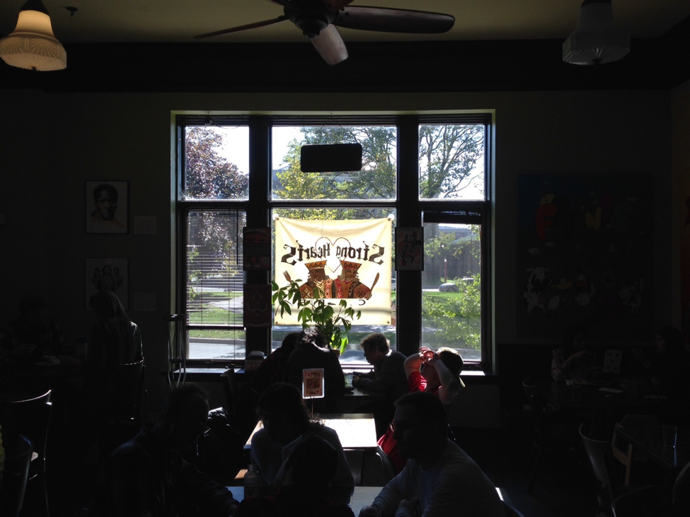 Strong Hearts is filled as customers enjoy lunch a Saturday afternoon lunch on October 19, 2019 at the Strong Hearts Café.