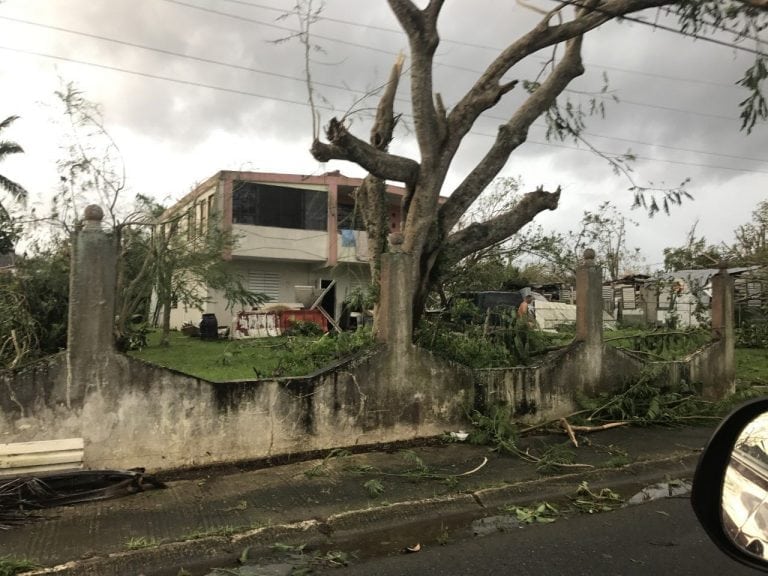 Hurricane Maria damage in Puerto Rico in September 2018