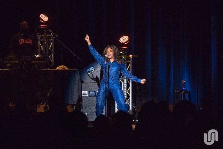 Comedian Tiffany Haddish brought her comedic honesty to Syracuse University's Goldstein Auditorium on Saturday.