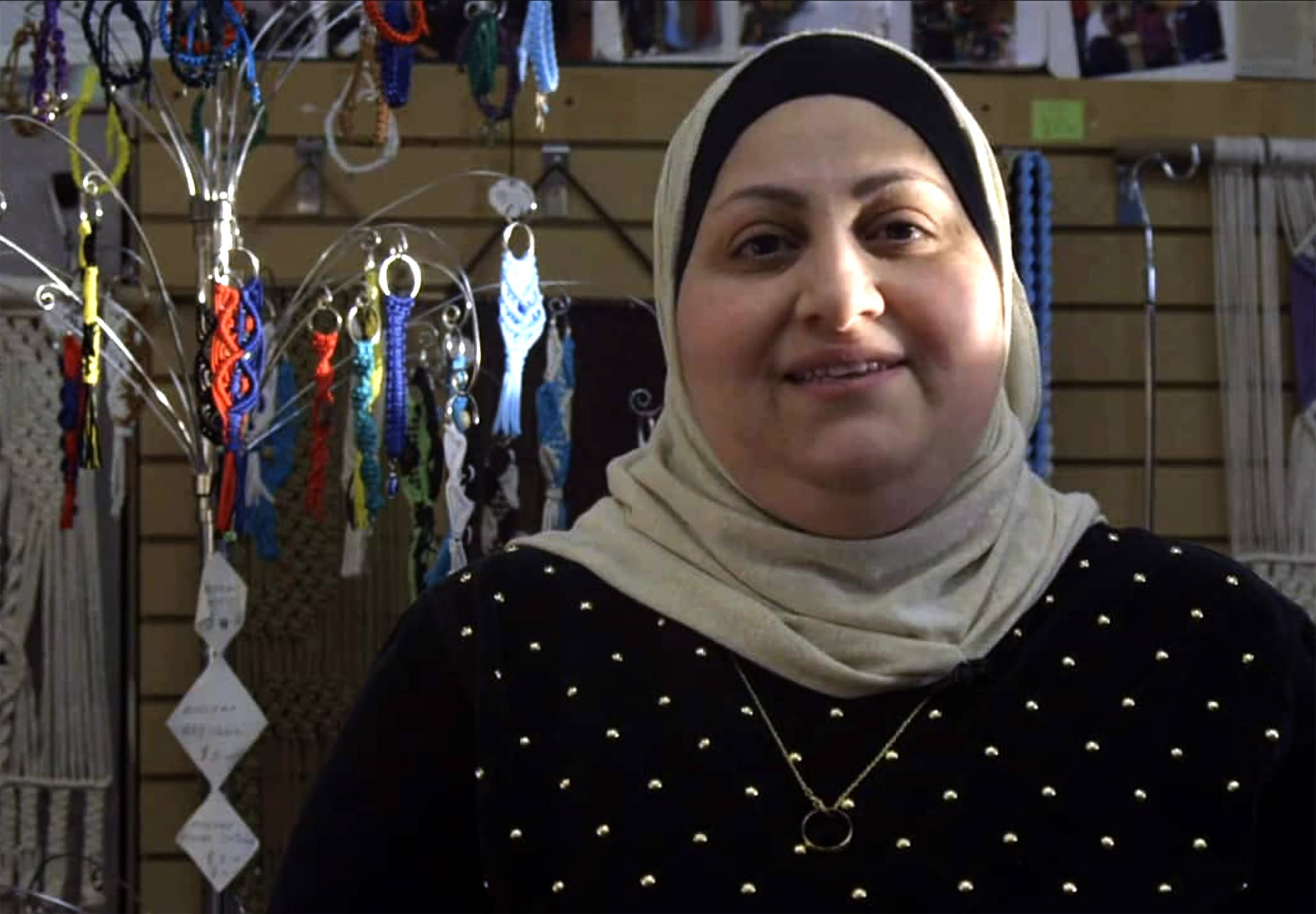 Nadeen Yousef shares her story of leaving Iraq to create a better life for her family in the United States as she now is the owner of her own macrame shop in Buffalo's West Side Bazaar.
