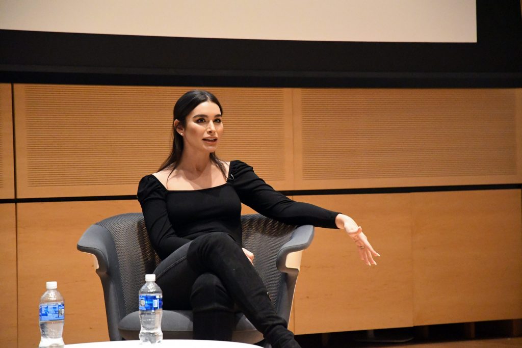 Ashley Iaconetti Haibon spoke to students about her career in communications after 