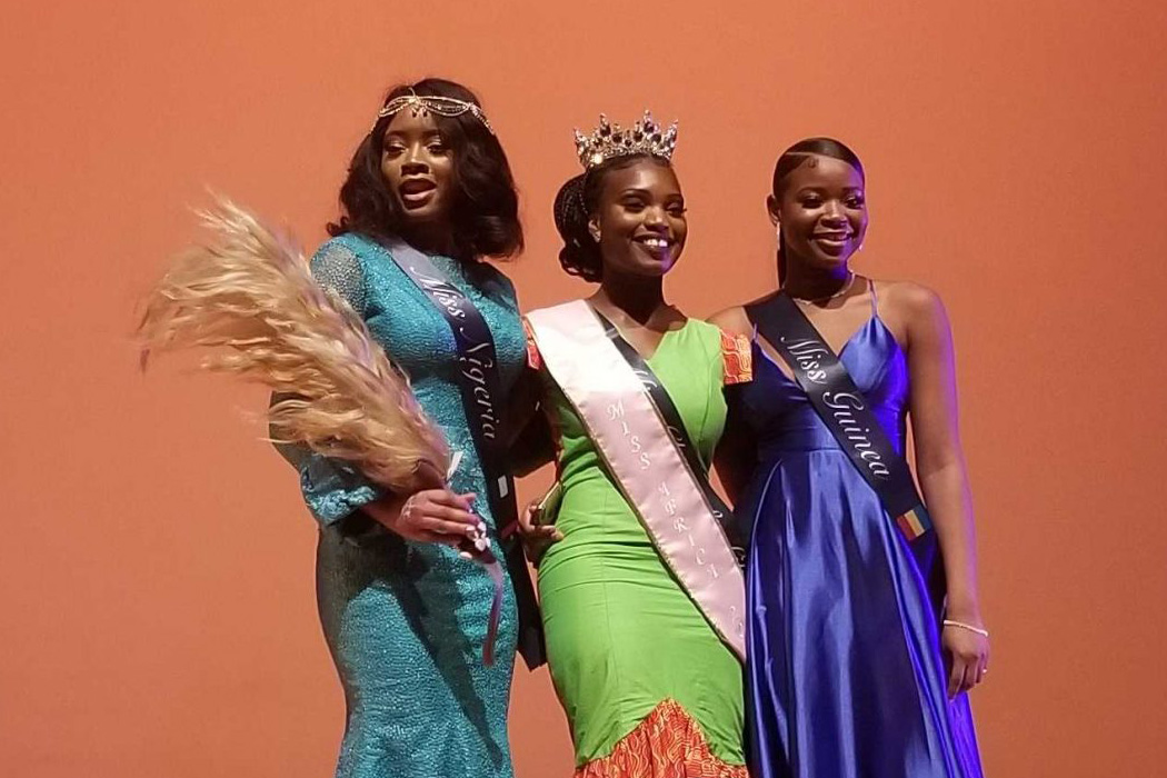 The winning contestants of the Miss Africa Pageant at Goldstein Auditorium on Feb. 22, 2020