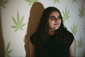 Candice Bina uses medicinal marijuana daily to help control her tics and back pain that are caused by Tourette syndrome.