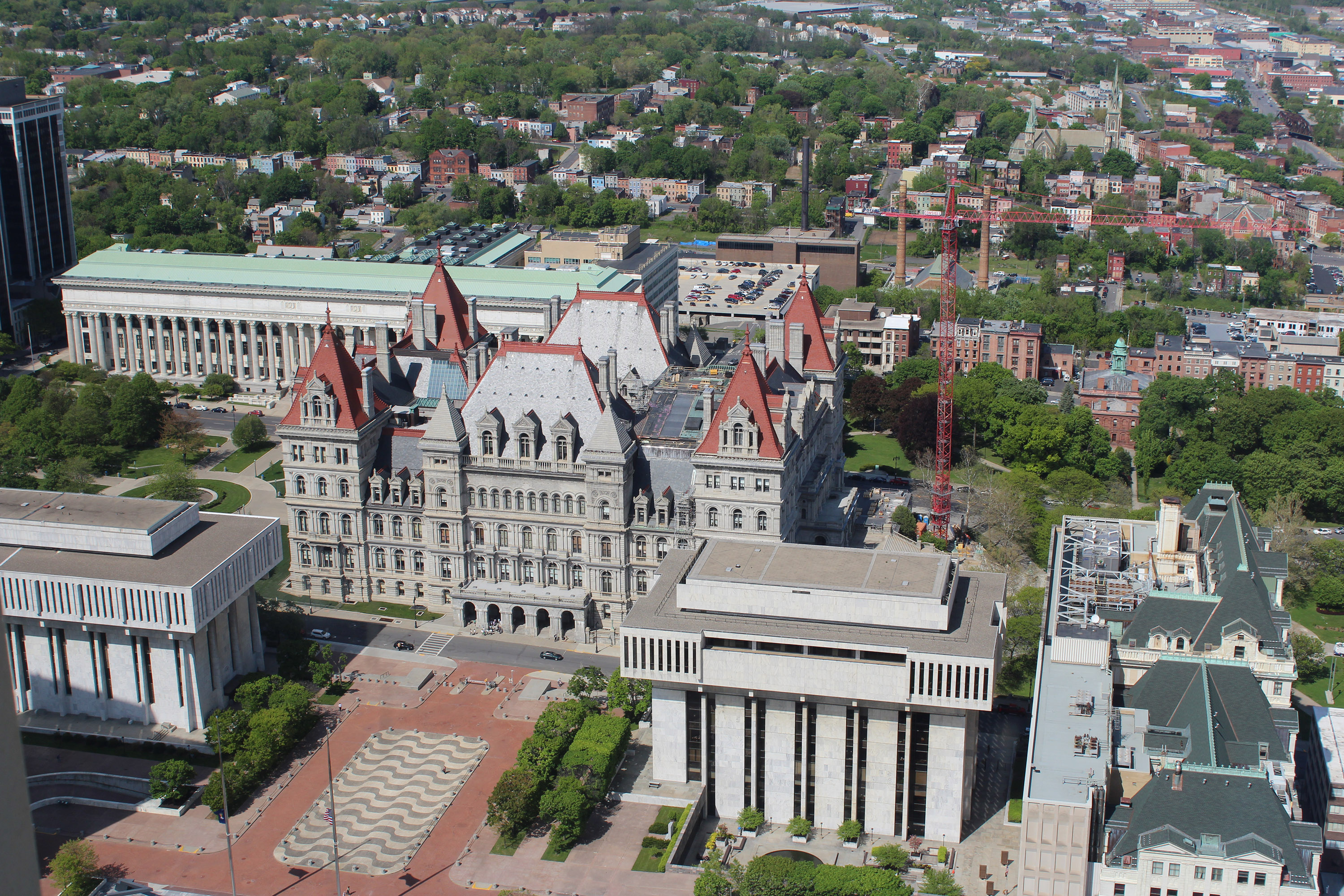 New York State Capitol. Viewed from the Corning Tower Observation Deck
