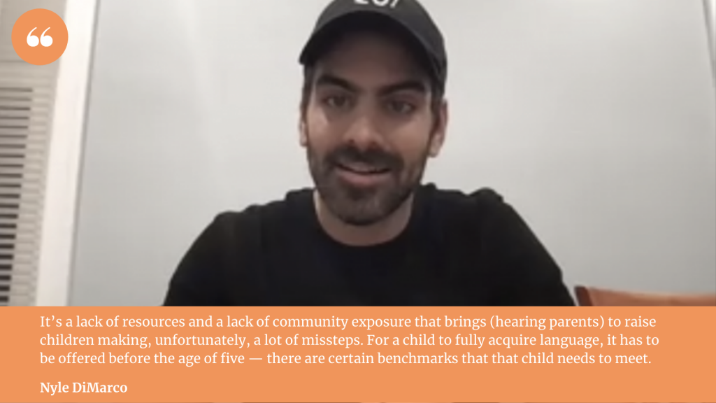 Nyle DiMarco spoke about his work in activism and increasing media representation for the deaf community in Tuesday's University Lecture Series spring closer.
