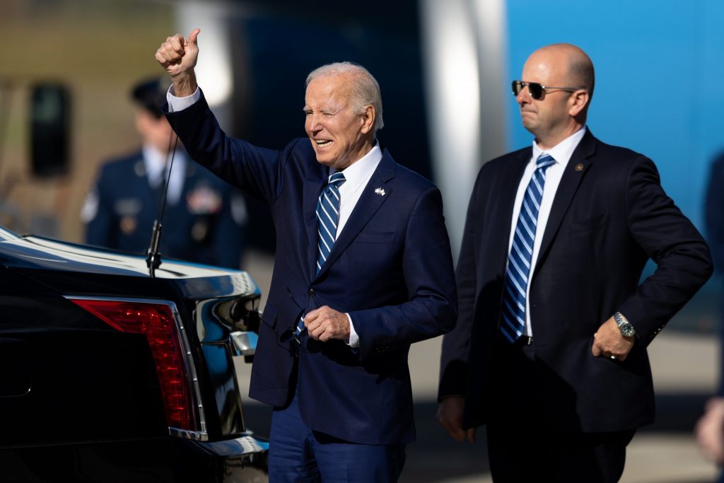 Joe Biden Arrives in Syracuse, New York