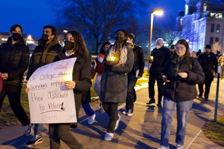 Take Back the Night 2022 marchers at Syracuse University