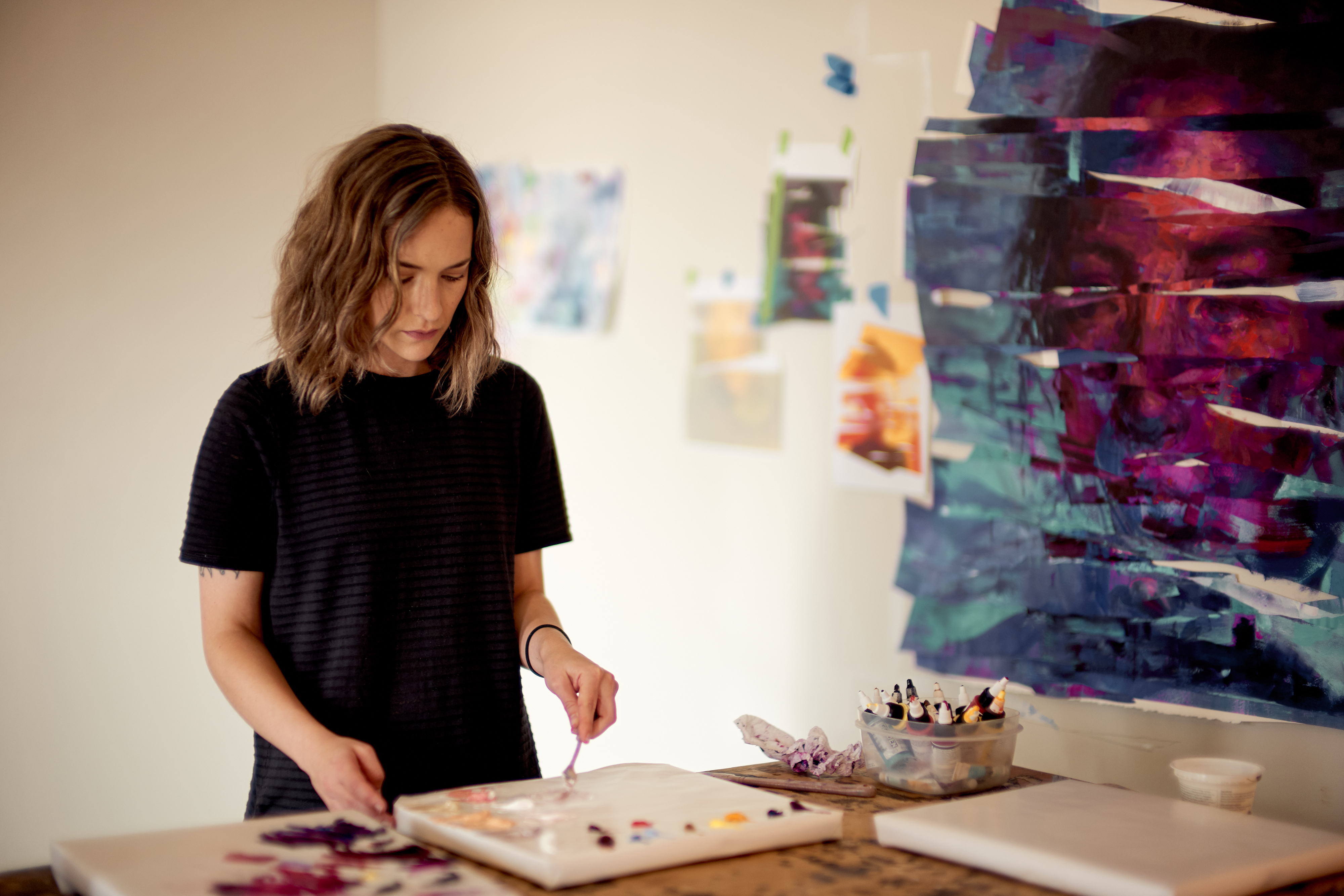 Lacey McKinney's art observes unequal power structures between men and women, particularly marginalized women of various backgrounds.